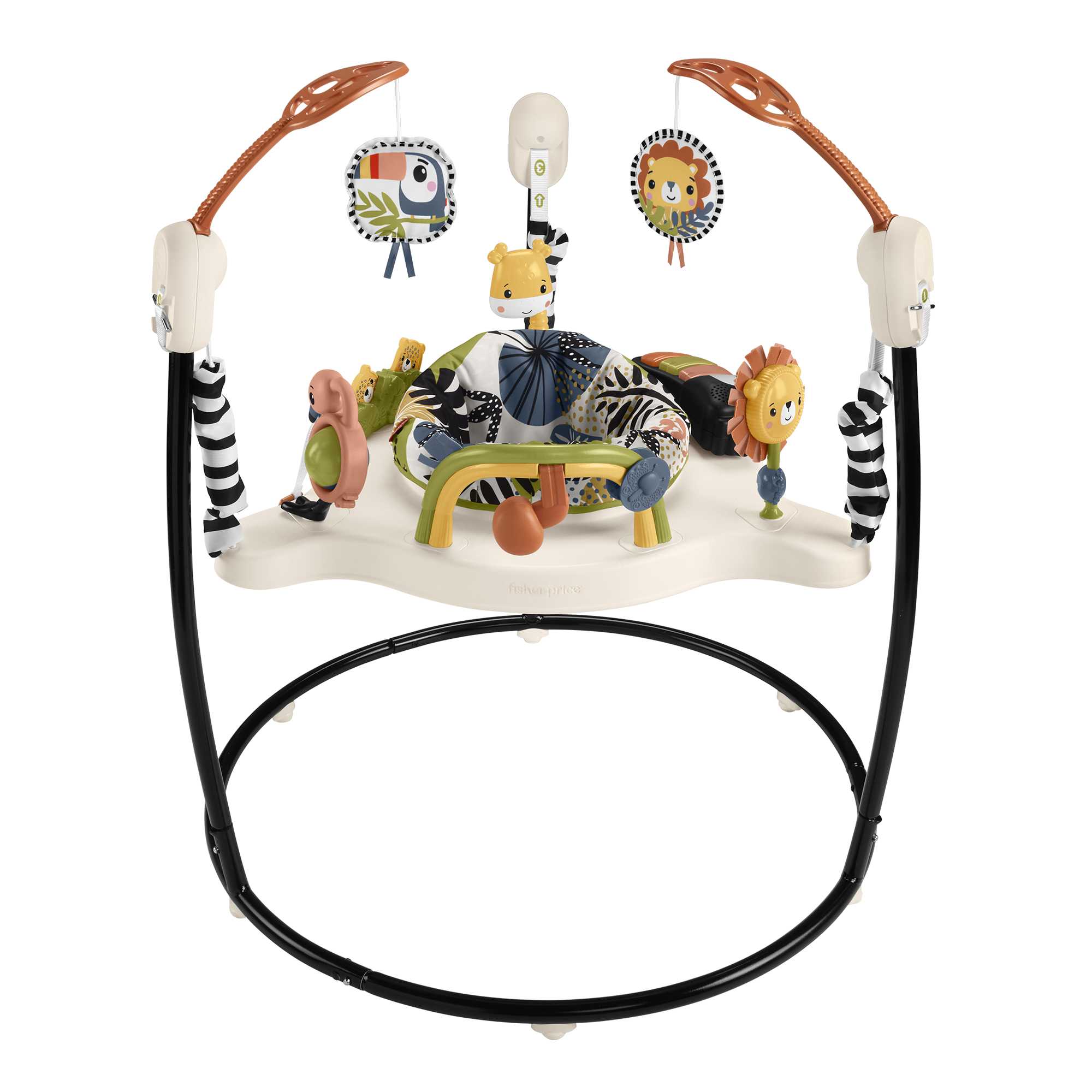 elr14slik4zgaqtqkdhh Fisher-Price Jumperoo Baby Activity Center With Lights Music And Sounds, Palm Paradise - Image 1