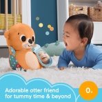 Fisher-Price 2-in-1 Rockin' Tummy Time Otter, Plush Baby Sensory Toy For Tummy Time - Image 2