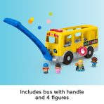 Fisher-Price Little People Big Yellow School Bus Pull-Along Toddler Learning Toy, Multilanguage Version - Image 5