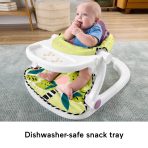 Fisher-Price Kick & Play Deluxe Sit-Me-Up Seat, Purple Monkey Baby Chair & Piano Learning Toy - Image 4