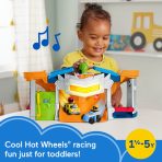 Fisher-Price Little People Hot Wheels Race Track For Toddlers, Race And Go Track Set, 2 Cars - Image 2