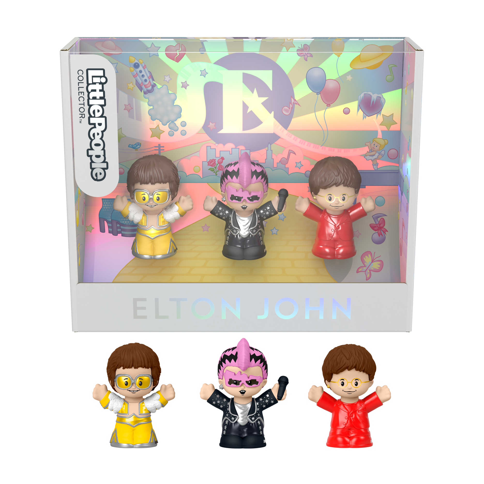 f7mrfrjnrngwzhjzickf Little People Collector Elton John Special Edition Set For Adults & Fans, 3 Figures - Image 1