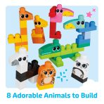 MEGA Bloks Fisher-Price Animal Blocks Building Toy With Storage (250 Pieces) For Toddler - Image 3