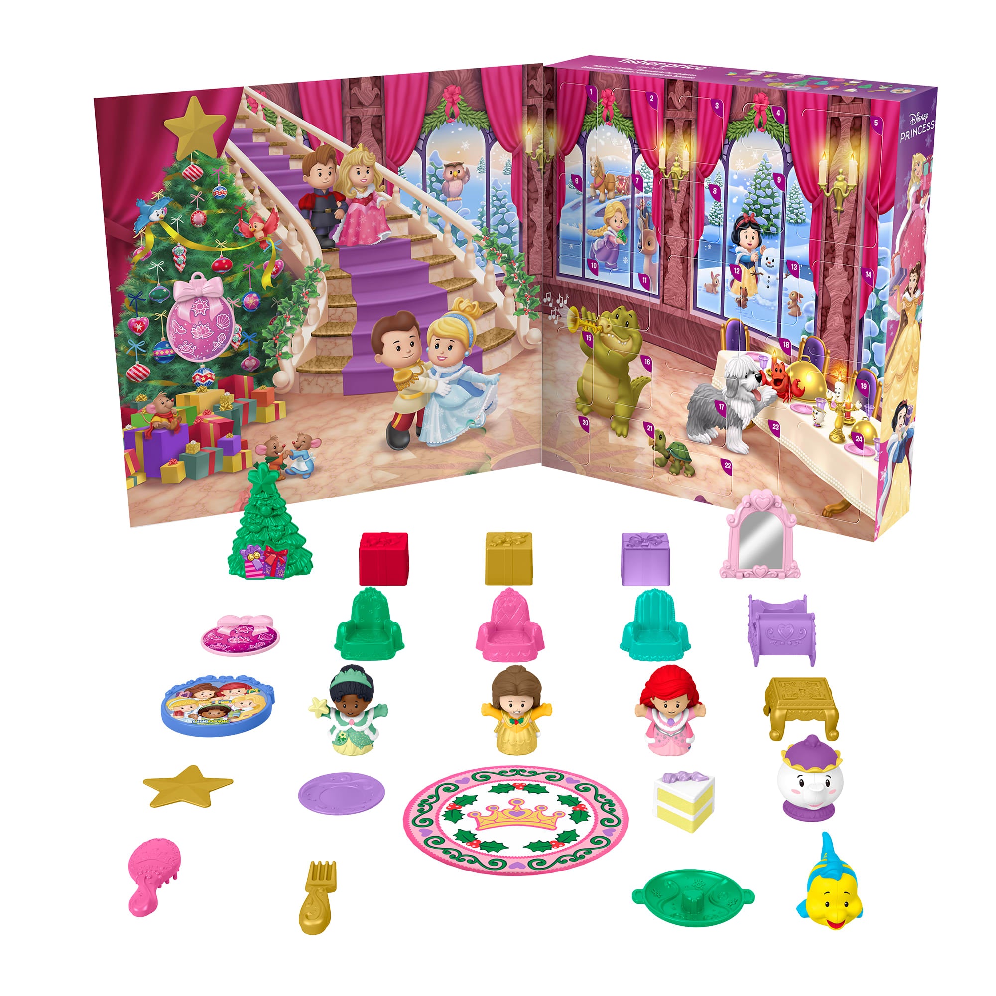 f9d403d3f12b21690b6b6b7cf064bbbbbc6d0509_578c7fb6-8f92-4d85-824c-b92de953c32b Fisher-Price Little People Disney Princess Advent Calendar For Toddlers & Kids, 24 Toys - Image 1