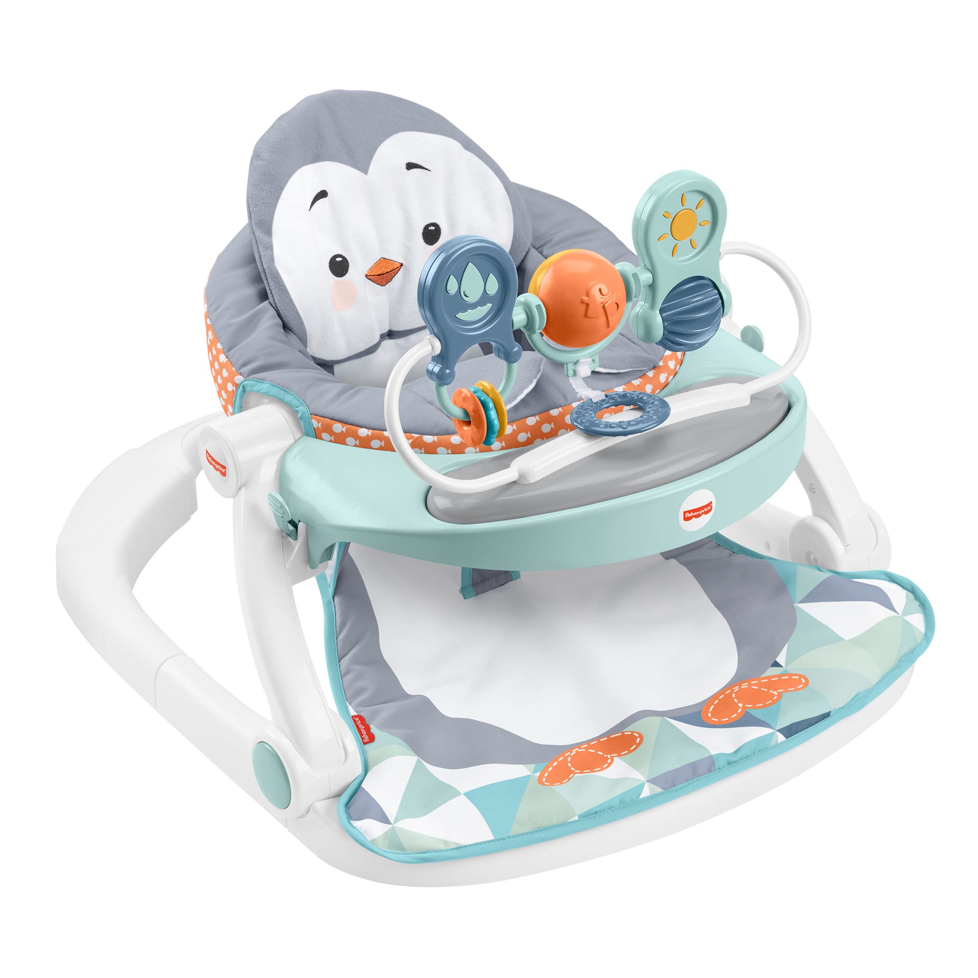 fbhsrncxm1rkkzxbxaaj Fisher-Price Sit-Me-Up Floor Seat Portable Baby Chair With Snack Tray & Toys, Penguin Island - Image 1