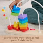 Fisher-Price Wooden Rainbow Bead Bar Maze, Baby & Toddler Developmental Toy, 1 Wood Piece - Image 4