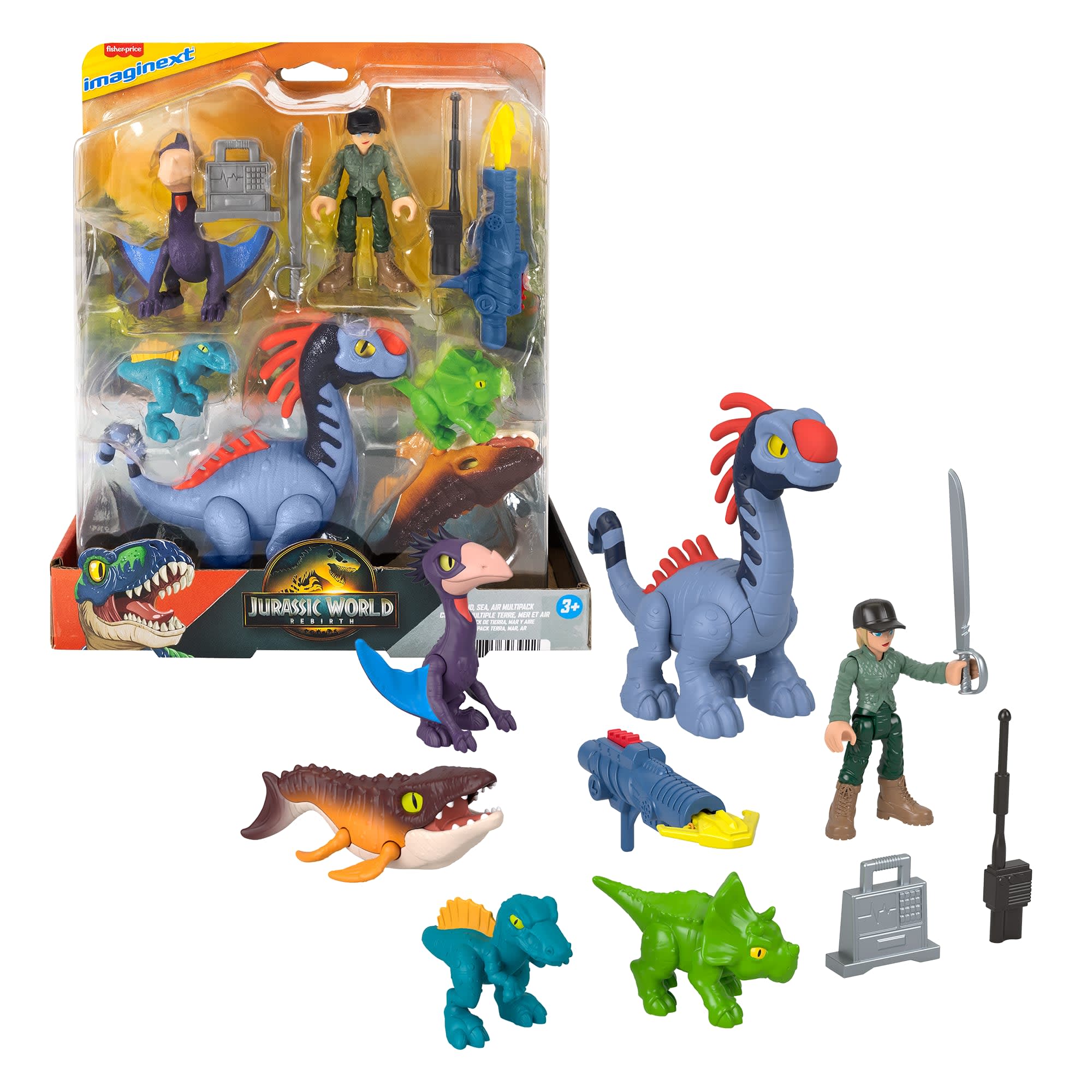 fd3be8a18788041cbd11d1380cad0f10ceaa5364_fa6ca2ee-bfaf-4940-bff2-d3575339e1bc Fisher-Price Imaginext Jurassic World Rebirth Set With 6 Action Figures, Launcher & Accessories - Image 1