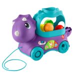 Fisher-Price Poppin' Triceratops Dinosaur Interactive Musical Learning Toy For Toddlers, 4 Balls