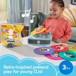 Fisher-Price Deluxe Rockin' Record Player Musical Toy Turntable With 6 Records For Kids Ages 3+ - Image 2