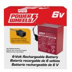 Power Wheels 6-Volt Red Rechargeable Replacement Battery For Fisher-Price Ride-On Toy, Red - Image 4