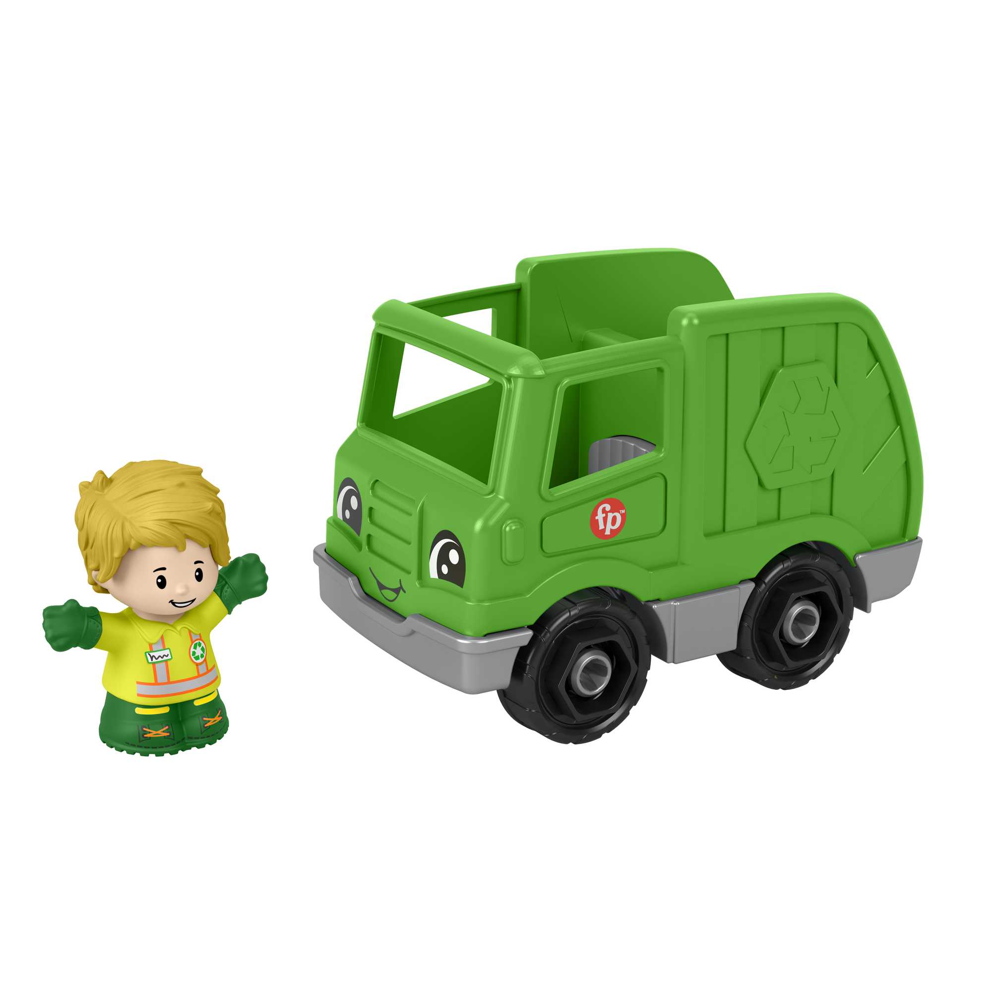 gozrbyucha2orrnv4267 Fisher-Price Little People Recycle Truck & Character Figure Set For Toddlers, 2 Pieces - Image 1
