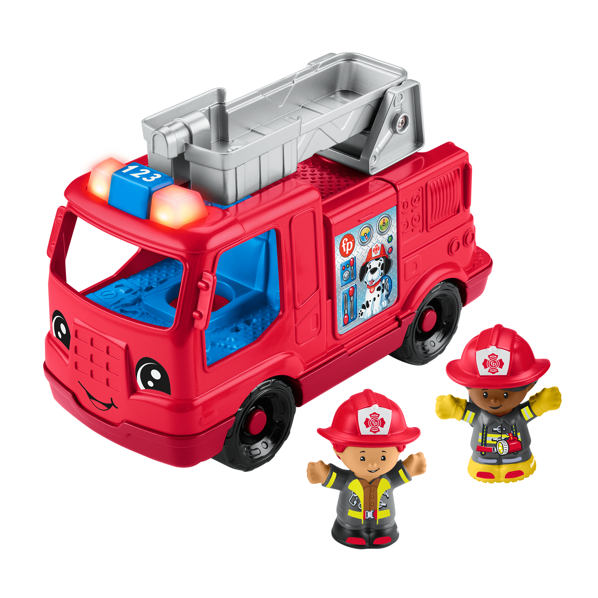 gtw1bckvgh3arhltdcts Fisher-Price Little People Fire Truck Musical Toddler Toy With Lights Sounds & 2 Figures - Image 1