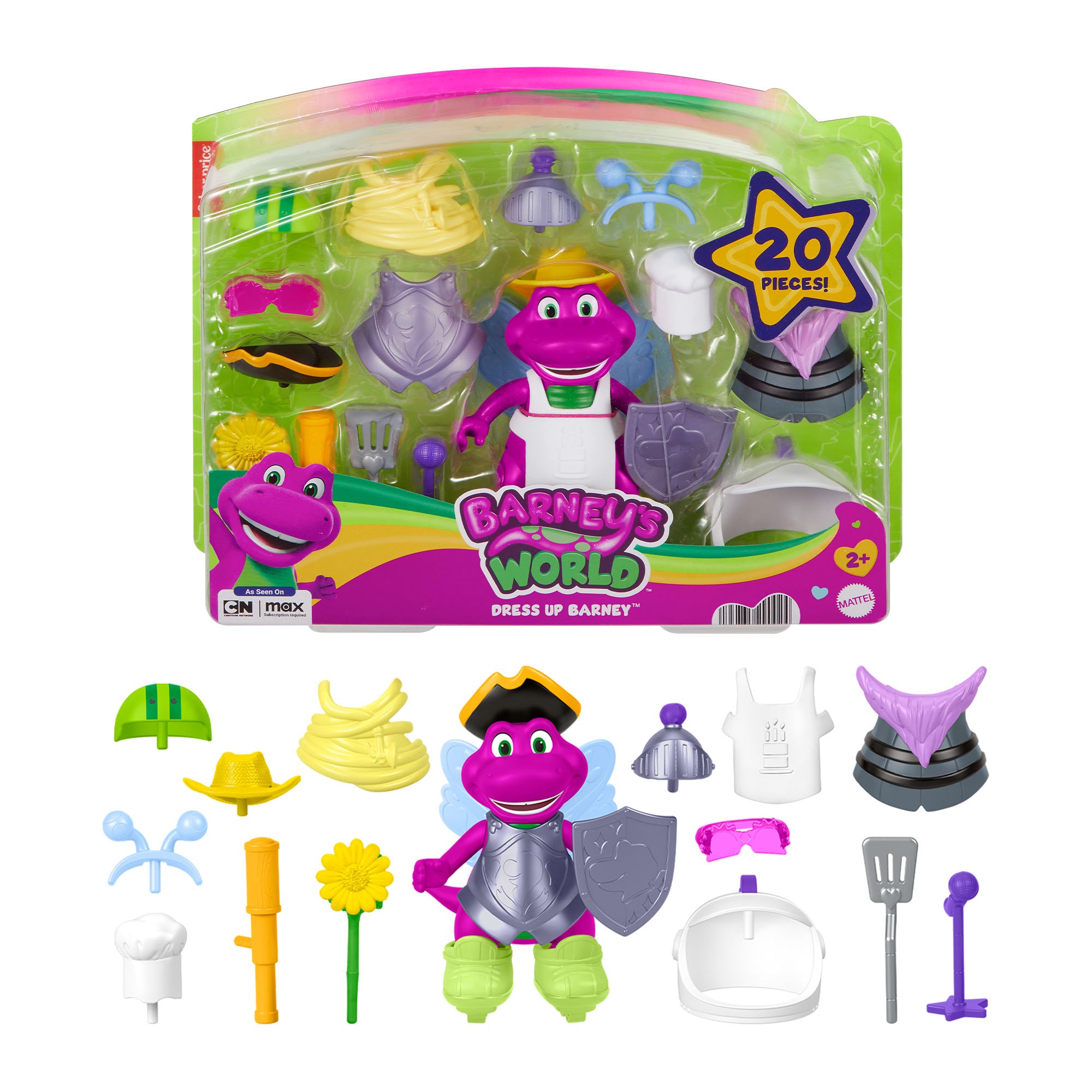 gvuvvubtjjeeg0wujcug_1e0b27f2-346b-4d24-a050-cb2e615b3ce2 Fisher-Price Barney's World Dress Up Barney Set, 1 Figure & 20 Pieces - Image 1