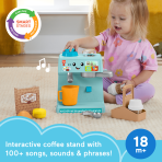 Fisher-Price Laugh & Learn Learn & Serve Coffee Café Toddler Electronic Toy, 10 Play Pieces, Multilanguage Version - Image 2