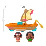 Disney Princess Moana Toys, Moana & Maui's Canoe, Fisher-Price Little People Toddler Toys - Image 5