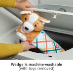 Fisher-Price Baby Tummy Time Toys, 3-in-1 Puppy Wedge With Rattle TeeTher & Mirror - Image 5