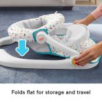 Fisher-Price Deluxe Sit-Me-Up Floor Seat Portable Baby Chair With Toy Bar, Rainbow Sprinkles - Image 4