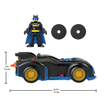 Imaginext DC Super Friends Shake & Spin Batmobile And Batman Figure Set, 4 Pieces - Image 6