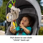 Fisher-Price Slow Much Fun Stroller Sloth Baby Toy With Sensory Details For Newborns - Image 4