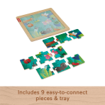 Fisher-Price Wooden Jigsaw Puzzle Jungle Theme For Toddlers & Preschool Kids, 9 Wood Pieces - Image 9