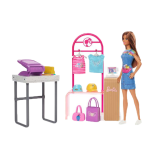 Barbie Make & Sell Boutique Playset With Brunette Doll, Foil Design Tools, Clothes & Accessories