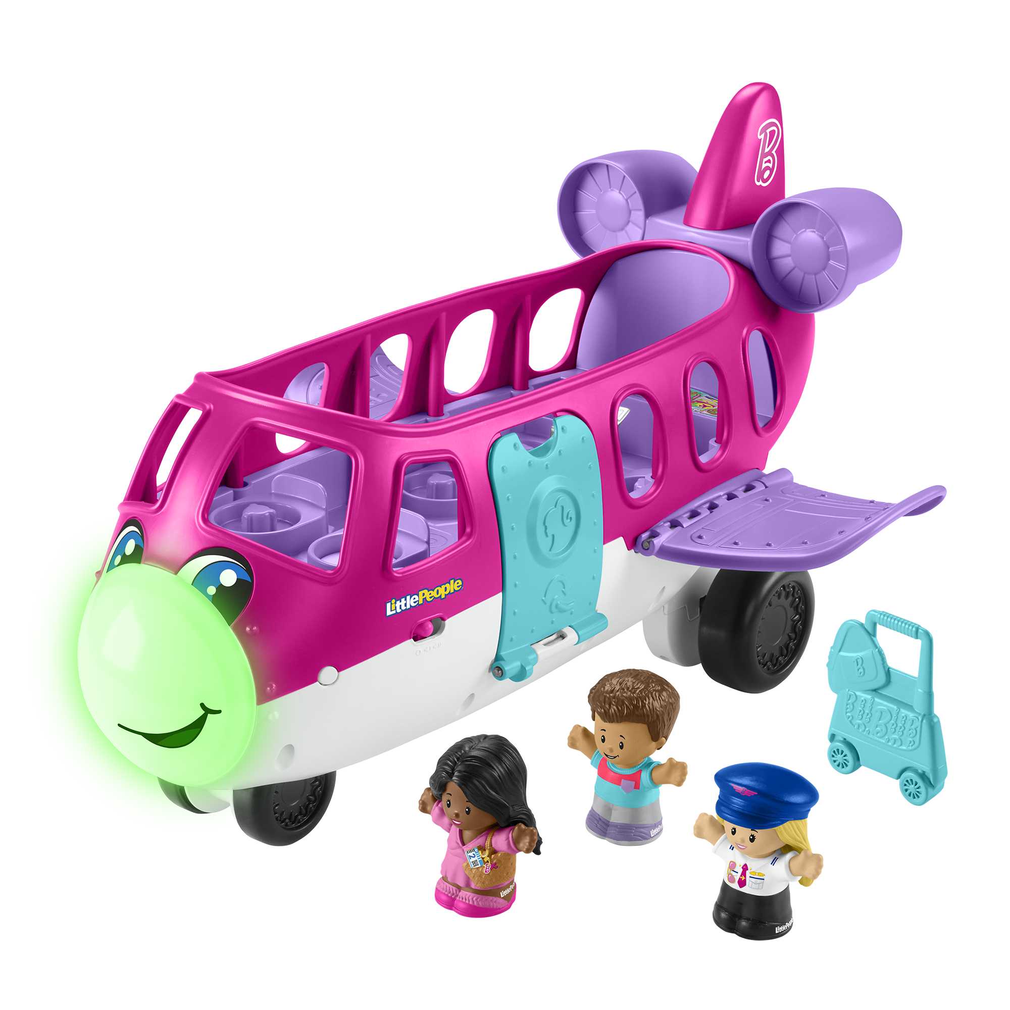 igkxjep1y0f8tnrmpi4s_39691af9-bcd5-43e2-a53b-8a06b1c491c5 Little People Barbie Le Petit Avion de Rêve, Multilingue, 3 Fig. - Image 1