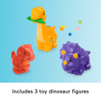 Fisher-Price Little People Dinosaur Village & Play Mat Toddler Playset, 3 Toy Figures - Image 5