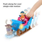 Fisher-Price Little People Disney Frozen Kristoff's Sleigh Vehicle & 3 Figures For Toddlers - Image 3