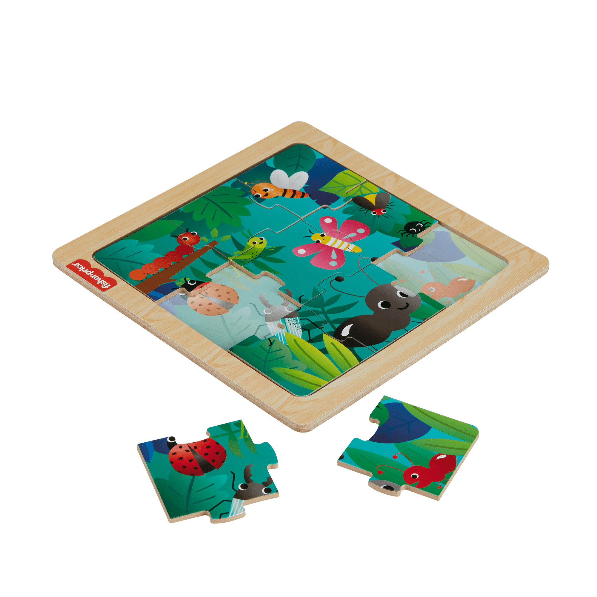 jd1hiat99xuw3q1flprn_fd35f430-b527-4738-87eb-6e28800b5f45 Fisher-Price Wooden Jigsaw Puzzle Jungle Theme For Toddlers & Preschool Kids, 9 Wood Pieces - Image 1