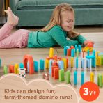 Fisher-Price Wooden Domino Run Playset, Preschool Building Game, 72 Wood Pieces - Image 2