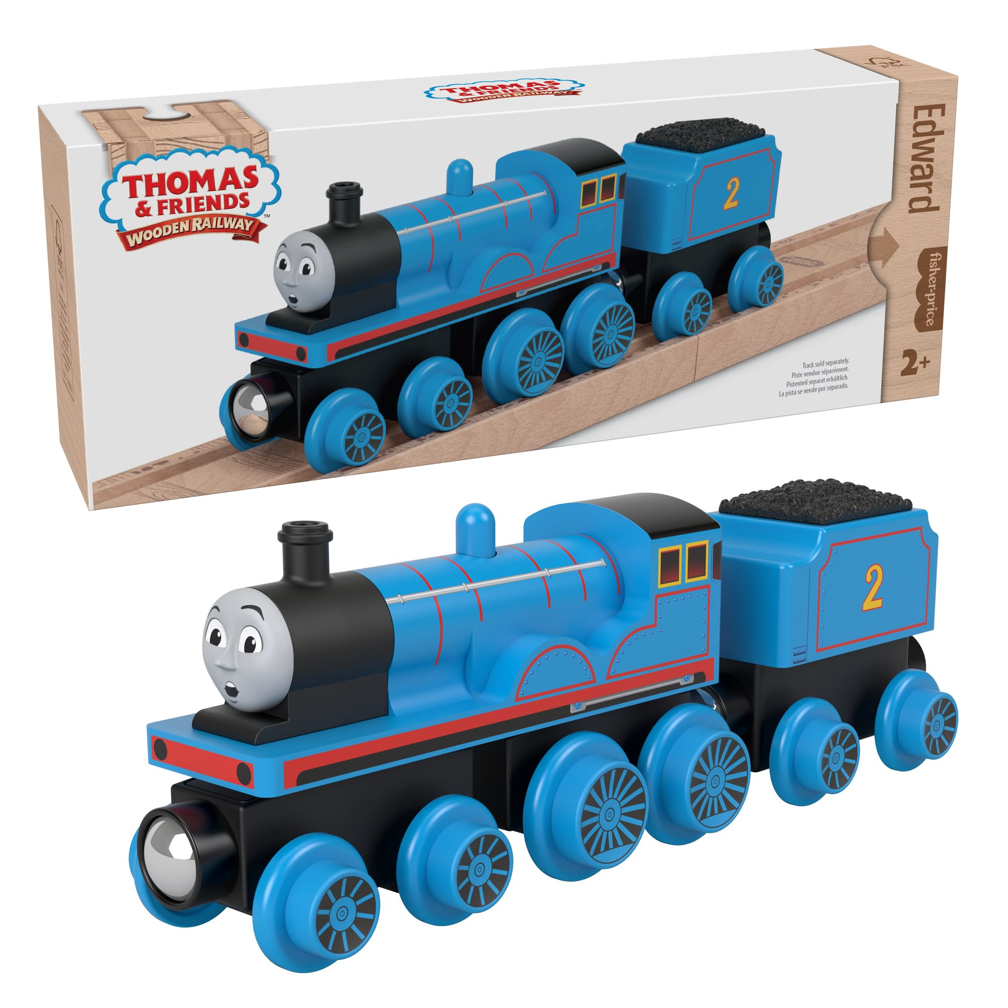 jqo220xcmyrlrkrumckj Fisher-Price Thomas & Friends Wooden Railway Edward Engine And Coal-Car - Image 1