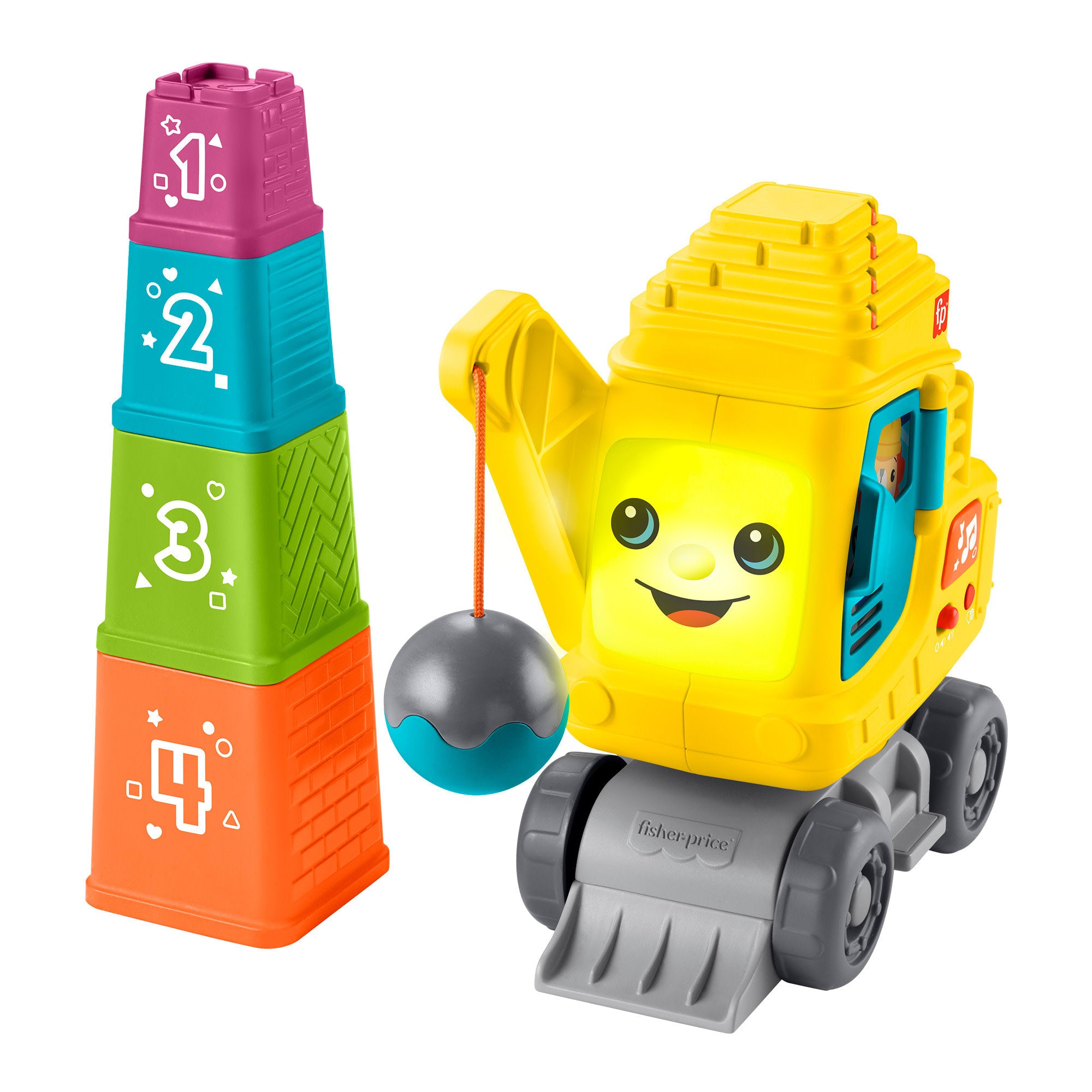 k3qrx8rxajkujcpf6dmt_086fc122-62af-498c-8338-c059d50ab744 Fisher-Price Count & Stack Crane With Blocks, Lights & Sounds, Multi-Language Version - Image 1