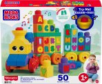 MEGA BLOKS First Builders ABC Musical Train Toy Building Blocks With Music (50 Pieces) For Toddler - Image 6