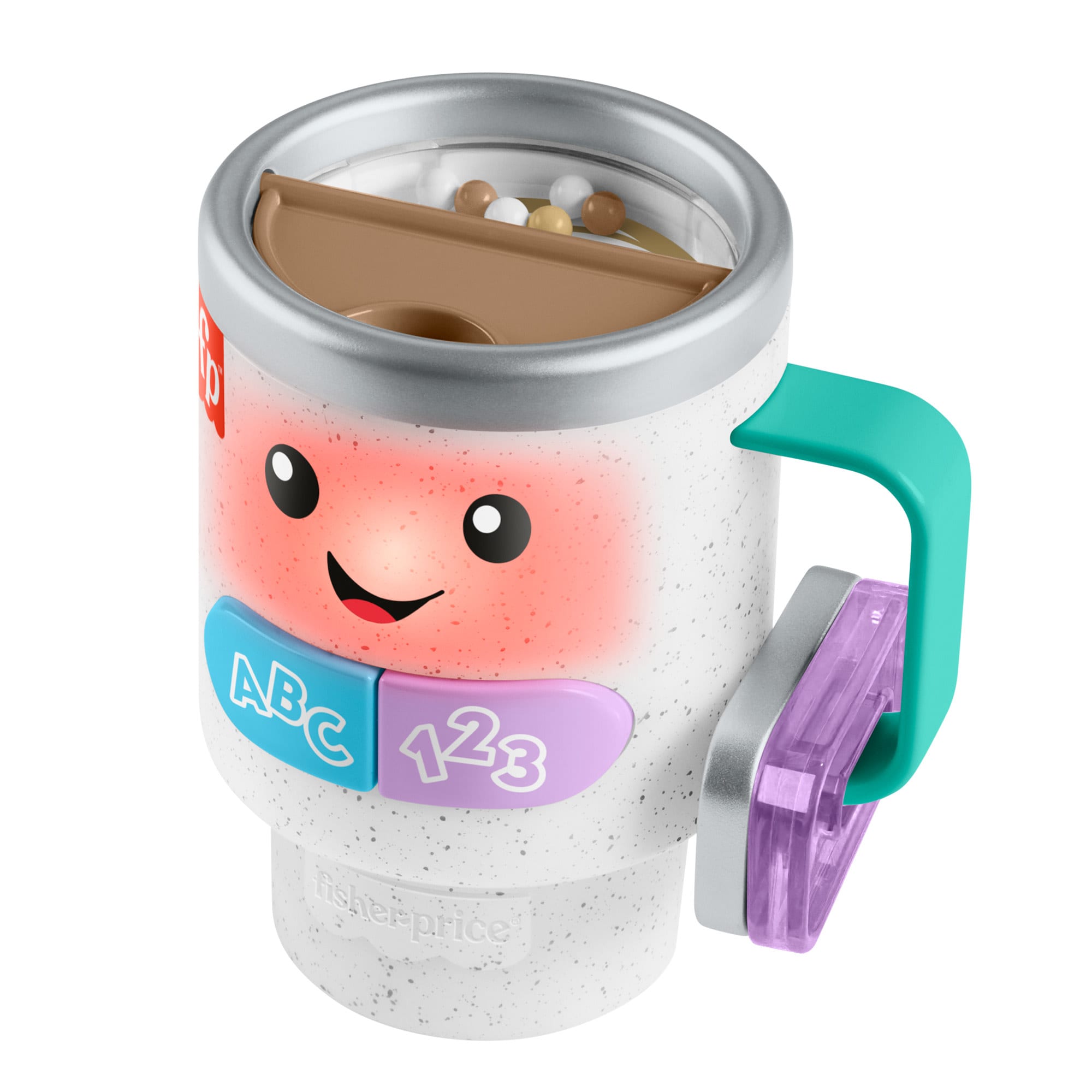 kn5i7q06qjfugqs34upz Fisher-Price Laugh & Learn Wake Up & Learn Coffee Mug Baby Musical Toy, Multilanguage Version - Image 1