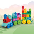 MEGA Bloks ABC Learning Train Fisher Price Building Toy Blocks (60 Pieces) For Toddler - Image 3