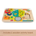 Fisher-Price Wooden Activity Station Baby Busy Board Toy For Developmental Play, 1 Wood Piece - Image 5
