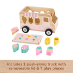 Fisher-Price Wooden Ice Cream Shape Sorter Set For Toddlers & Kids, 8 Wood Pieces - Image 5