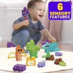 MEGA Bloks Squeak 'n Chomp Dinos Sensory Building Toys For Toddlers 1-3 (24 Pcs) - Image 2