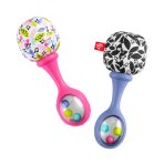 Fisher-Price Rattle 'n Rock Maracas Set Of 2 Baby Rattles, Newborn Toys, Pink