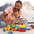 MEGA BLOKS First Builders ABC Musical Train Toy Building Blocks With Music (50 Pieces) For Toddler - Image 5