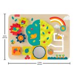 Fisher-Price Wooden Activity Station Baby Busy Board Toy For Developmental Play, 1 Wood Piece - Image 6