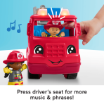 Fisher-Price Little People Fire Truck Musical Toddler Toy With Lights Sounds & 2 Figures - Image 4