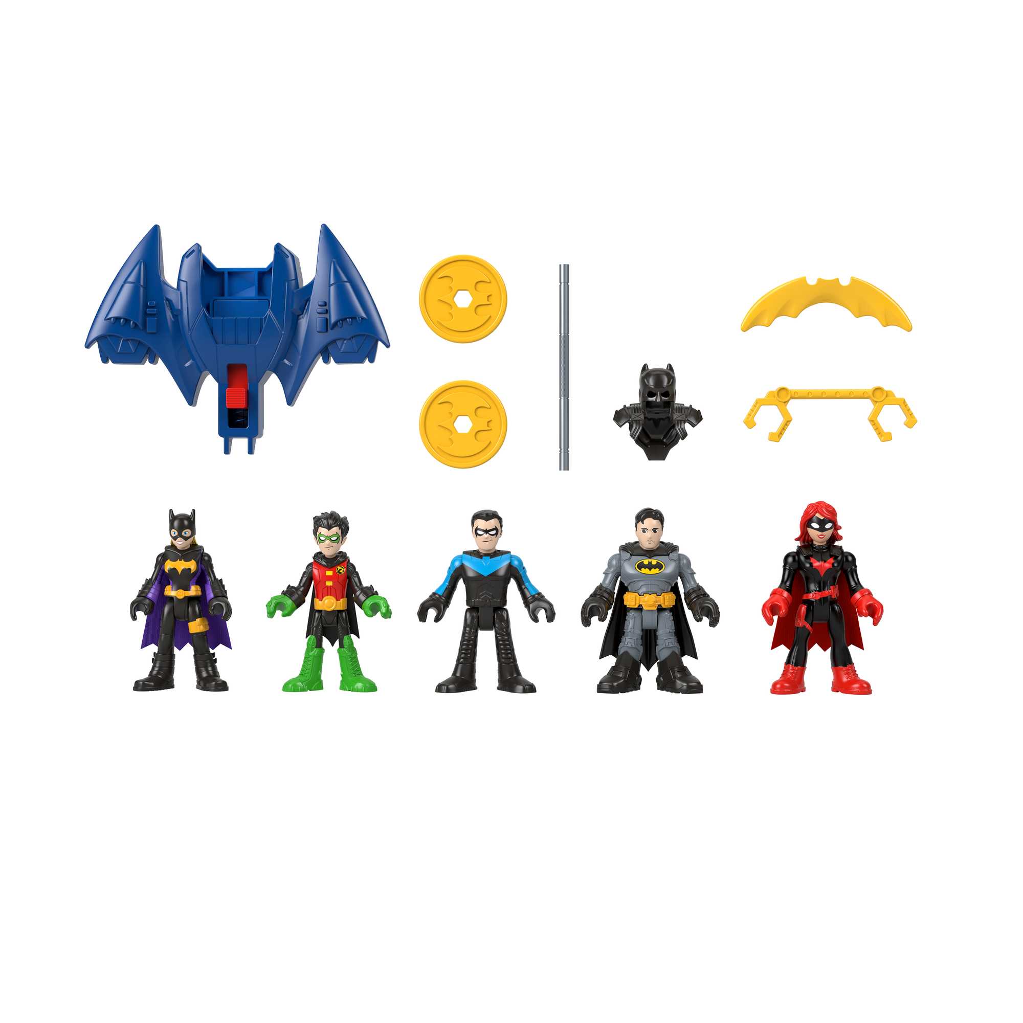 lxo2za3ufcsqmuu1yjqx_17de1173-e702-4851-bbf6-864e3914801c Imaginext DC Super Friends Batman Figures, Family Multipack, 12 Piece Preschool Toys - Image 1
