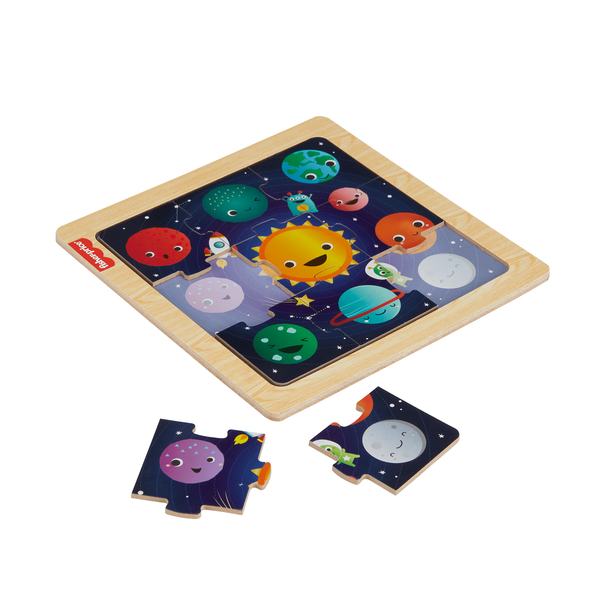 maytln9zpvwyununkgji_0ed633a2-d4c2-4f48-9119-ab111a58fd30 Fisher-Price Wooden Jigsaw Puzzle Space Theme For Toddlers & Preschool Kids, 9 Wood Pieces - Image 1