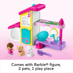 Little People Barbie Playset With Music And Sounds, Play And Care Pet Spa, Toddler Toy, 4 Pieces - Image 5