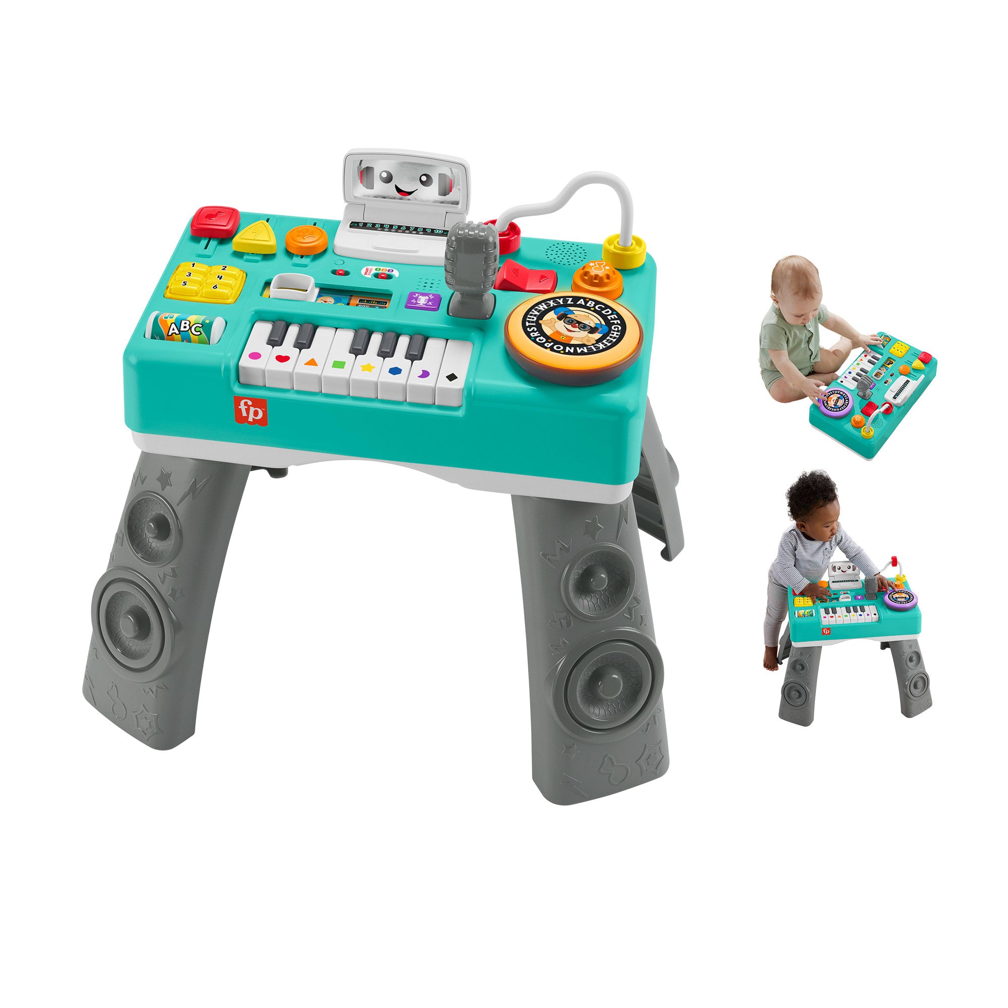 mkbrrtumloxcqosfblwv Fisher-Price Laugh & Learn Mix & Learn DJ Table, Musical Learning Toy For Baby & Toddler - Image 1