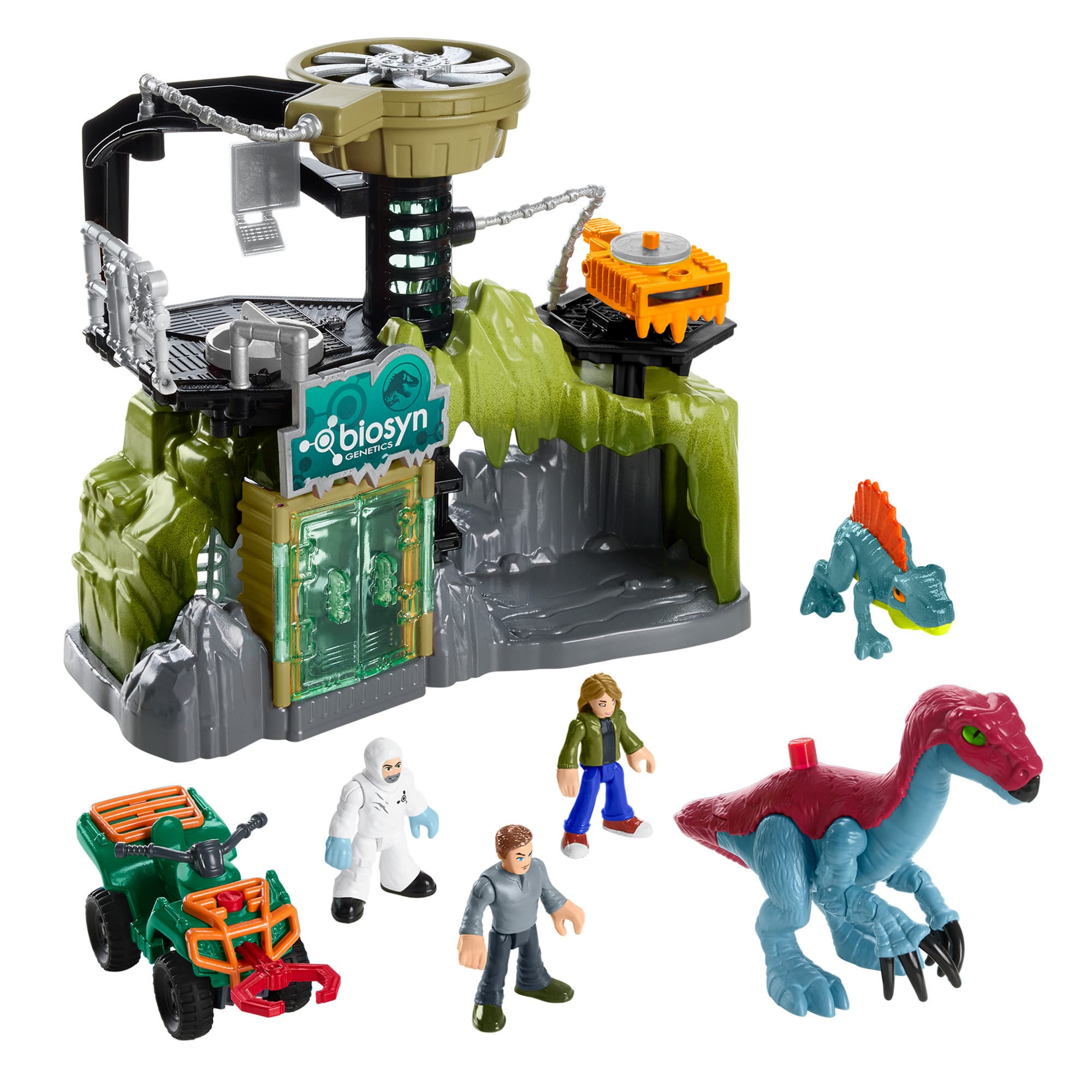 mnpzwsqyculwnyjhbtyd_6574f92e-1aaf-485e-b308-4b5f0fb58550 Imaginext Jurassic World Dinosaur Lab Playset With Owen Maisie & Dr. Grant Figures, 6 Play Pieces - Image 1