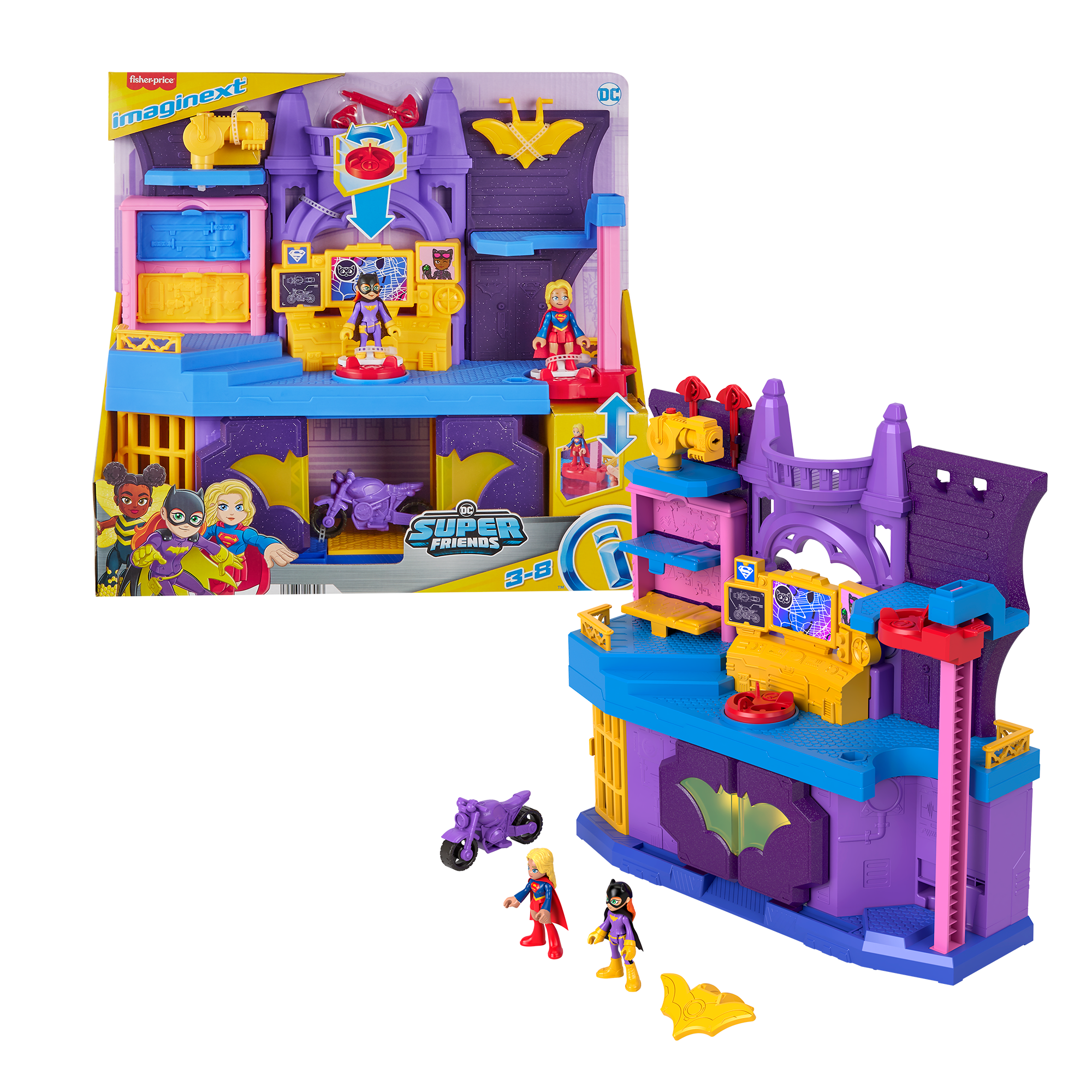 n1iwdsyccm1fvjnk51x4 Imaginext DC Super Friends Batgirl Hero Hideout Playset With 2 Figures & 5 Play Pieces - Image 1