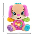 Fisher-Price Laugh & Learn Smart Stages Sis Pink Plush Baby Musical Learning Toy, Multilanguage Version - Image 5
