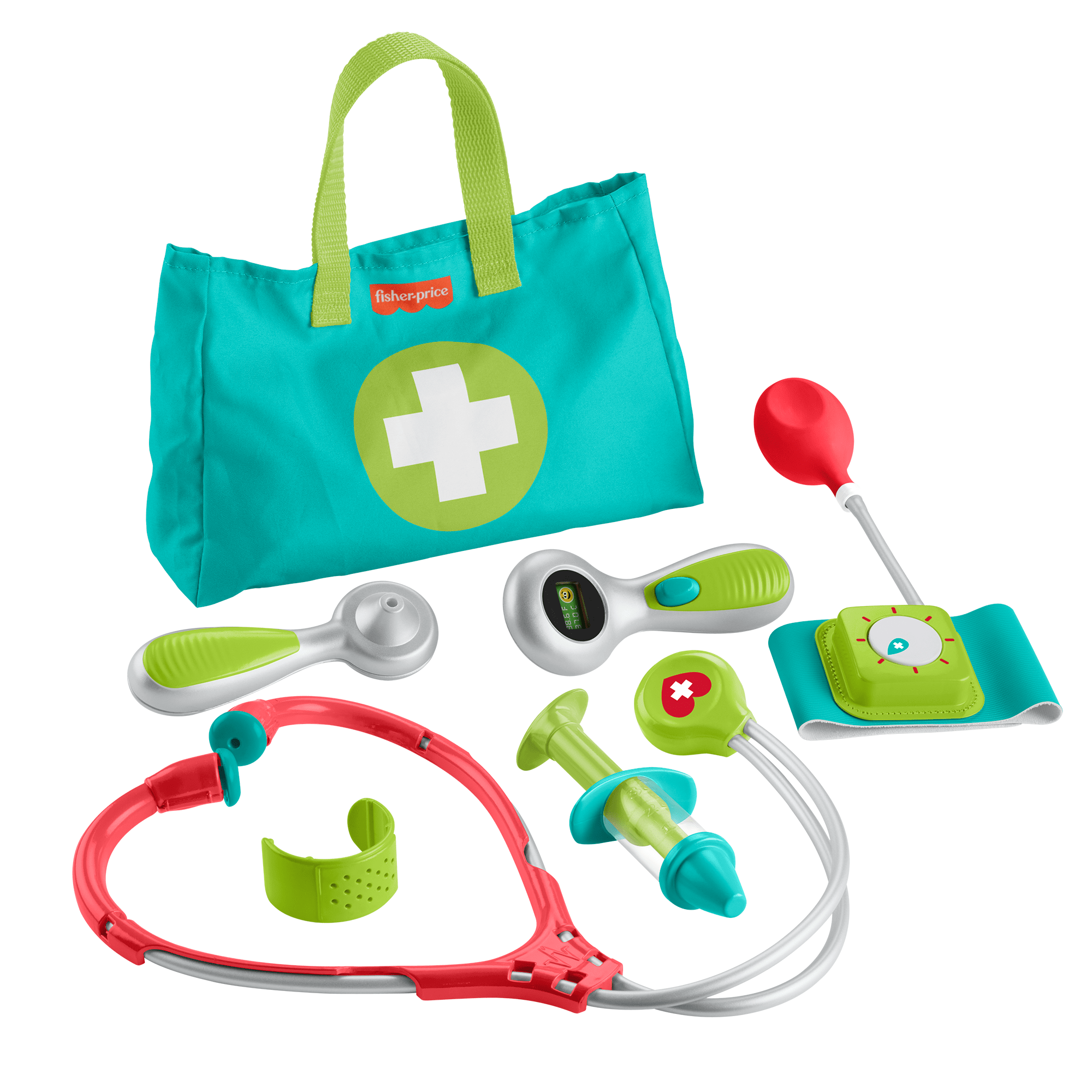 n9uqec8buuce3hfzwulp_dba29315-d443-4d5e-9293-260eed826e12 Fisher-Price Medical Kit 7-Piece Doctor Toys Preschool Pretend Play Set For Ages 3+ Years - Image 1